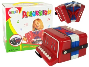 Акордеон червоний Lean Toys 170x170 мм