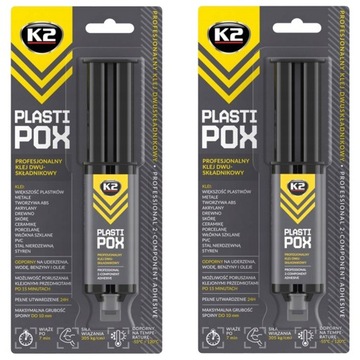 2x K2 PLASTIPOX DWUSKŁADNIKOWY KLEJ DO PLASTIKU