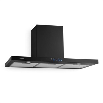 OKAP KUCHENNY KOMINOWY KLARSTEIN PRZYŚCIENNY 90CM 600M³/H STAL CZARNY