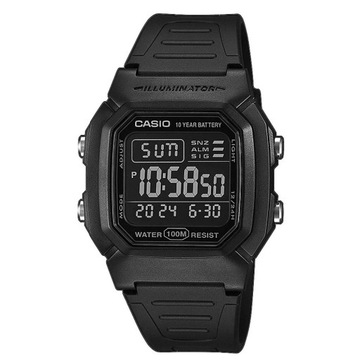 Zegarek Męski Casio W-800H-1BVES czarny pasek