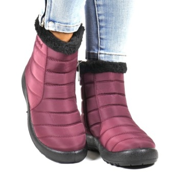 iSHOES ВОДОНЕПРОНИЦАЕМЫЕ СНЕЖНЫЕ БОТИНКИ НА МОЛНИИ, БОРДОВЫЕ 39