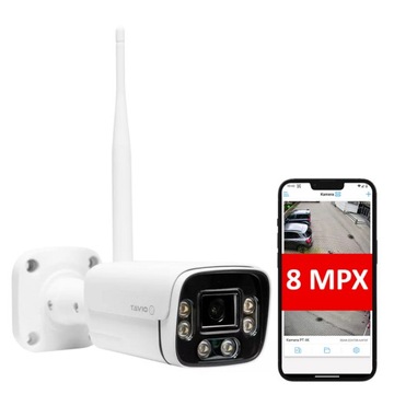 Zewnętrzna Kamera IP WiFi 8MPx Bezprzewodowa SD