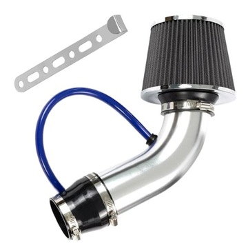 Автомобильный конус фильтр с универсальным входом 76 мм/3 -дюймовый серебро