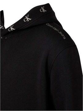 CALVIN KLEIN BLUZA MĘSKA LOGO JACQUARD BLACK r.L