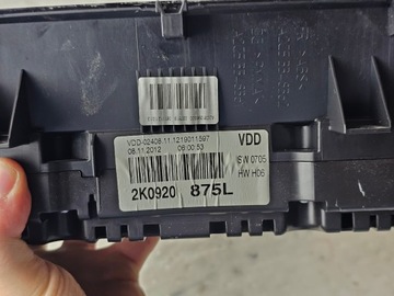 PŘÍSTROJOVÁ DESKA BUDÍK BUDÍKY VW CADDY TOURAN 2K0920875L EVROPA