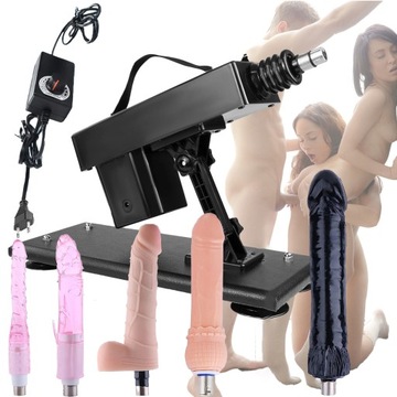 SEX MASZYNA ZESTAW Wibrator wielofunkcyjny 5x dildo