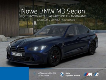 BMW Seria 3 G20-G21 Limuzyna M 3.0 M3 480KM 2026 BMW M3 M3 480 KM - MANUALNA SKRZYNIA - Kamera 360 - Unikat 3.0 Benzyna