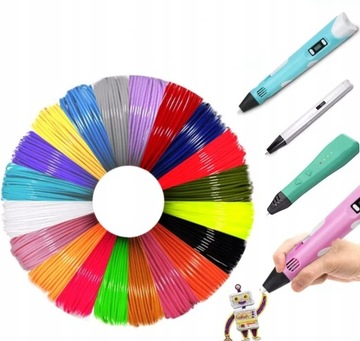 FILAMENT PLA WKŁADY DŁUGOPIS 3D PEN 100M 20*5M