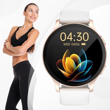 SMARTWATCH ЖЕНСКИЕ ЧАСЫ ПОЛЬСКОЕ МЕНЮ СПОРТИВНЫЙ ЗВОНОК ЧСС SMART WATCH PL