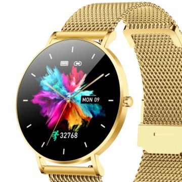 Умные часы Женские часы Gold Manta Alexa LUX GOLD 2 Строки меню PL