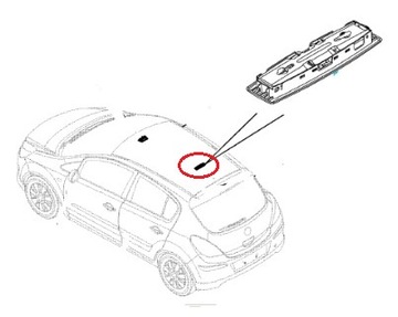 LAMPA SVĚTLO STROPNÍ POLSTROVÁNÍ OPEL ASTRA H VECTRA C SIGNUM ZAFIRA B OE