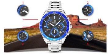 Zegarek Męski CASIO EDIFICE EFR-552D-1A2 + BOX, CASIO, EFR-552D-1A2VUDF.454