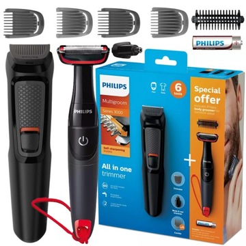 PHILIPS TRYMER TWARZ + CIAŁO 6w1 Multigroom 3000