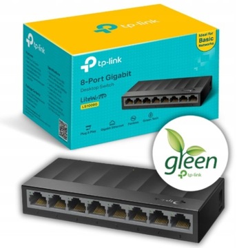 Switch TP-Link LS1008G 8 Portów Gigabitowy Przełącznik Energooszczędna