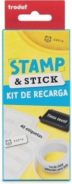 Zestaw do napełniania Trodat Stamp and Stick Seal zestaw z 40 etykietami wo