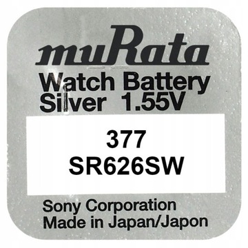 Bateria srebrowa Murata 377 / SR 626 SW jak Sony