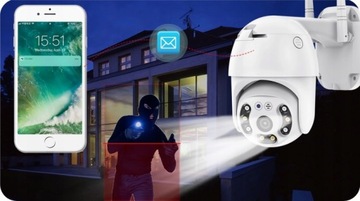 WIFI IP УМНАЯ ПОВОРОТНАЯ КАМЕРА FULL HD 2 МП МОНИТОРИНГ 1080p ЗУМ 4-кратное обнаружение