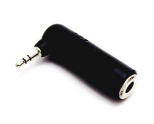 Adapter Jack wtyk 3,5 / gn 6,3 stereo kątowy(0606)