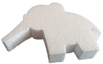 SŁOŃ ze styropianu dekoracja pokoju ozdoba BAZA 150 x 180mm