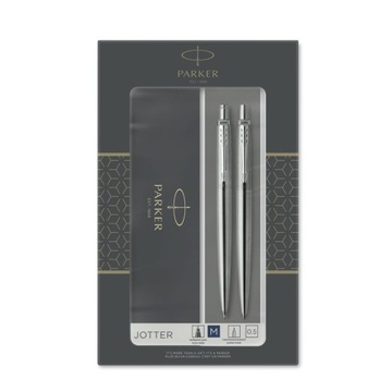 Zestaw Parker Jotter Stalowy CT Długopis + Ołówek