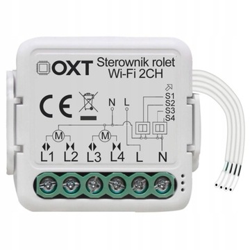 MINI Podwójny Sterownik Rolet Markiz 2CH WiFi TUYA