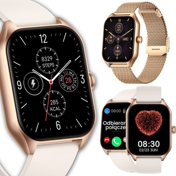 SMARTWATCH ZEGAREK DAMSKI MENU POLSKIE SPORT PULS ROZMOWY SMART WATCH PL