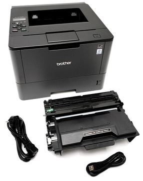 Brother HL-L5100DN, (10-30K), pełen toner 100%, kable