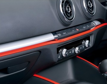 LISTWA OZDOBNA NAKLEJANA PASEK CZERWONA NA ZDERZAK SAMOCHODU TUNING 3M