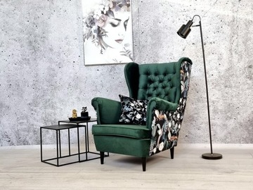 FOTEL USZAK PIKOWANY STYL CHESTERFIELD Cleanabo