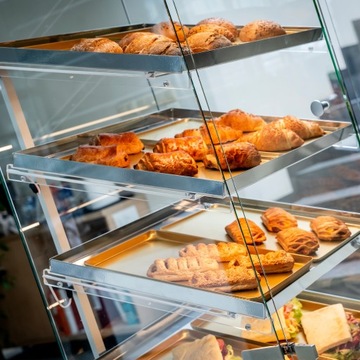 Витринный шкаф хлебного магазина полки пекарни со светодиодной подсветкой