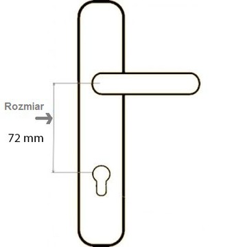 KLAMKA DO DRZWI WEJŚCIOWYCH SPACE 72 WKŁAD PATYNA LEWA