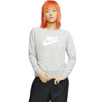 ND05_B12299-M BV4112 063 Bluza damska Nike Essentials Crew FLC HBR szara