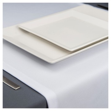 ЭЛЕГАНТНАЯ ГЛАДКАЯ КРУГЛАЯ СКАТЕРТЬ КРУГ БЕЛАЯ Ø120