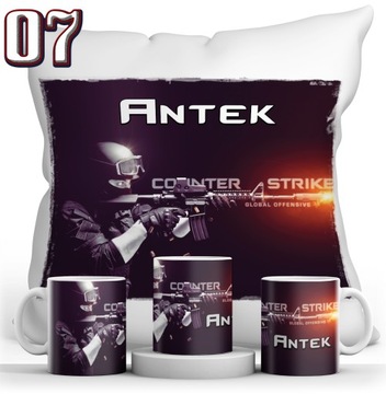НАБОР CS GO КРУЖКА + ПОДУШКА + ИМЯ