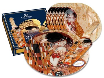 Zestaw deserowy - G. Klimt Pocałunek