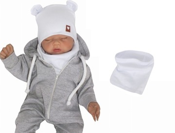 Komin bawełniany elastyczny biały