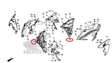 HONDA CB500X CB 500 X 19-22 НАПОЛНЕНИЕ БОКОВОГО ОБЛЕКТЕЛЯ