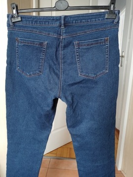 spodnie dżins strecz proste c&a 44 ze średnim stan