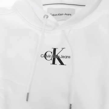 CALVIN KLEIN BLUZA XS MĘSKA KAPTUR KANGURKA BIAŁA J30J323749 PREZENT