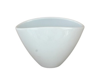Doniczka ceramiczna biała osłonka owalna