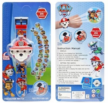 3D ЧАСЫ PAW PATROL MARSHALL С ПРОЕКТОРОМ
