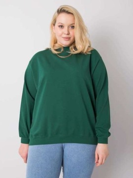 BASIC FEEL GOOD CIEMNOZIELONA BLUZA PLUS SIZE BASIC (2XL) ZIELONY