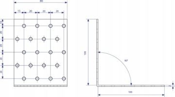 Уголок столярный KM12 100x100x80 50шт.