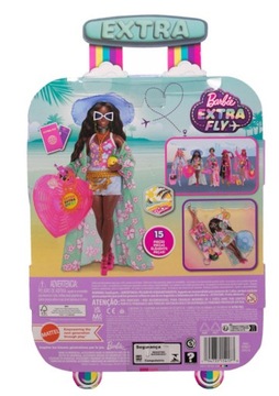 HPB14 LALKA BARBIE EXTRA FLY W PODRÓŻY PLAŻOWA