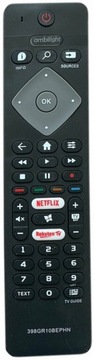 ПУЛЬТ ДИСТАНЦИОННОГО УПРАВЛЕНИЯ PHILIPS 398GR10BEP NETFLIX RAKUTEN