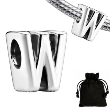 CHARMS ZAWIESZKA LITERA W LITERKA + WORECZEK