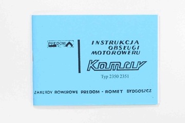 KATALOG INSTRUKCJA OBSŁUGI ROMET KOMAR TYP 2350 2351