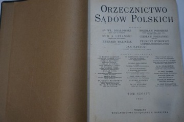 ORZECZNICTWO SĄDÓW POLSKICH IIRP 1927 JAN SAWICKI