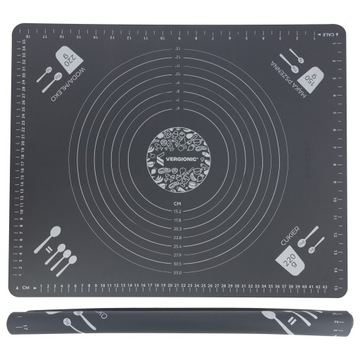 СИЛИКОНОВАЯ ДОСКА 50х40см XXL БОЛЬШОЙ СКЛАДНОЙ ПРОТИВОСКОЛЬЖАЮЩИЙ КОВР ДЛЯ ТЕСТА