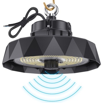 200W Lampa UFOZ Czujnik Ruchu LED do Hal Przemysłowych i Magazynowych, IP65